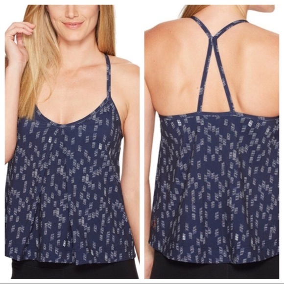 Lucy Tops - LUCY Spirts Tank NWT Built in bra - Crisscross Back Blue L